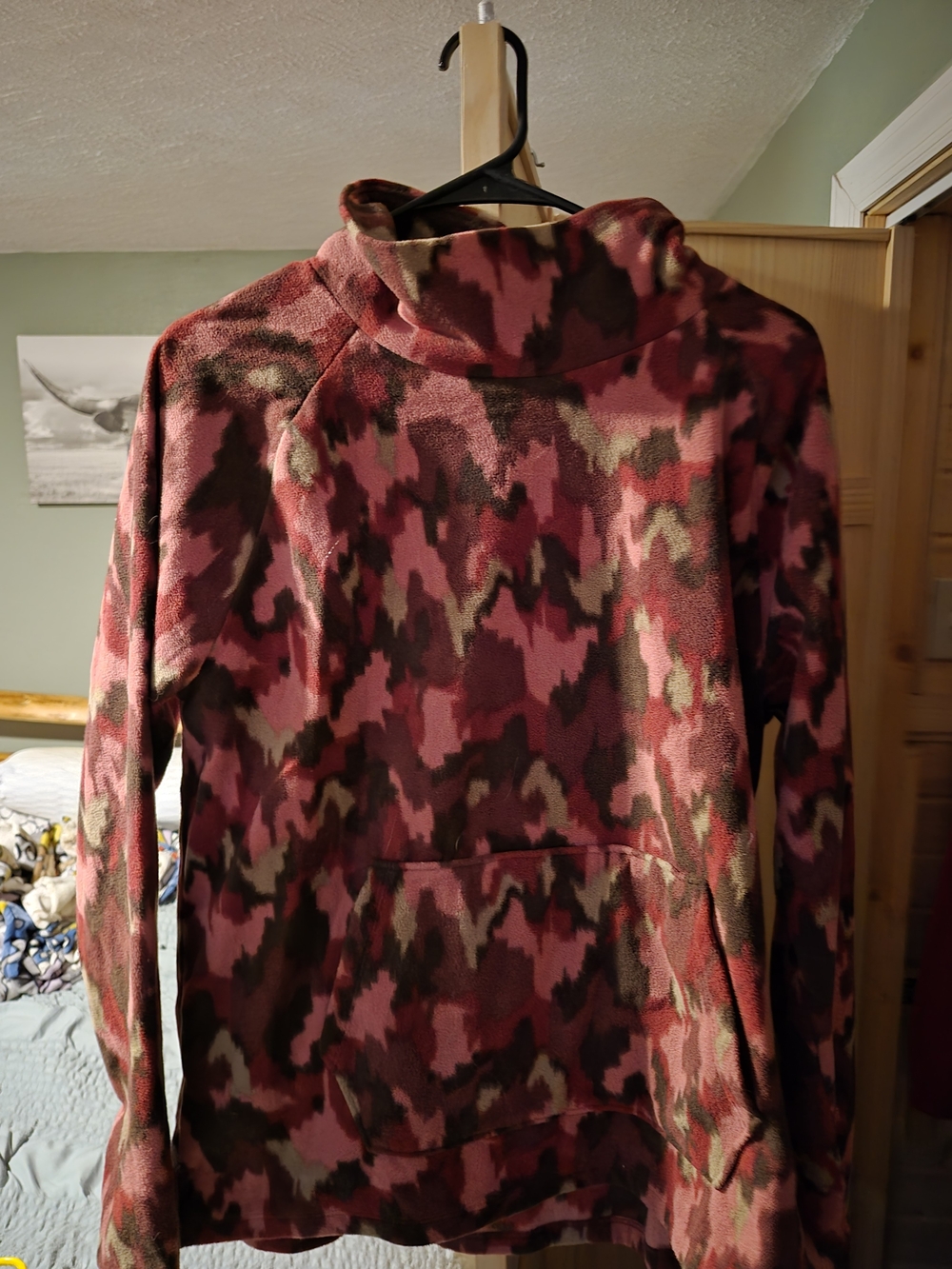 Eddie Baurer Women's Pink Camo Fleece Pullover Jacket
